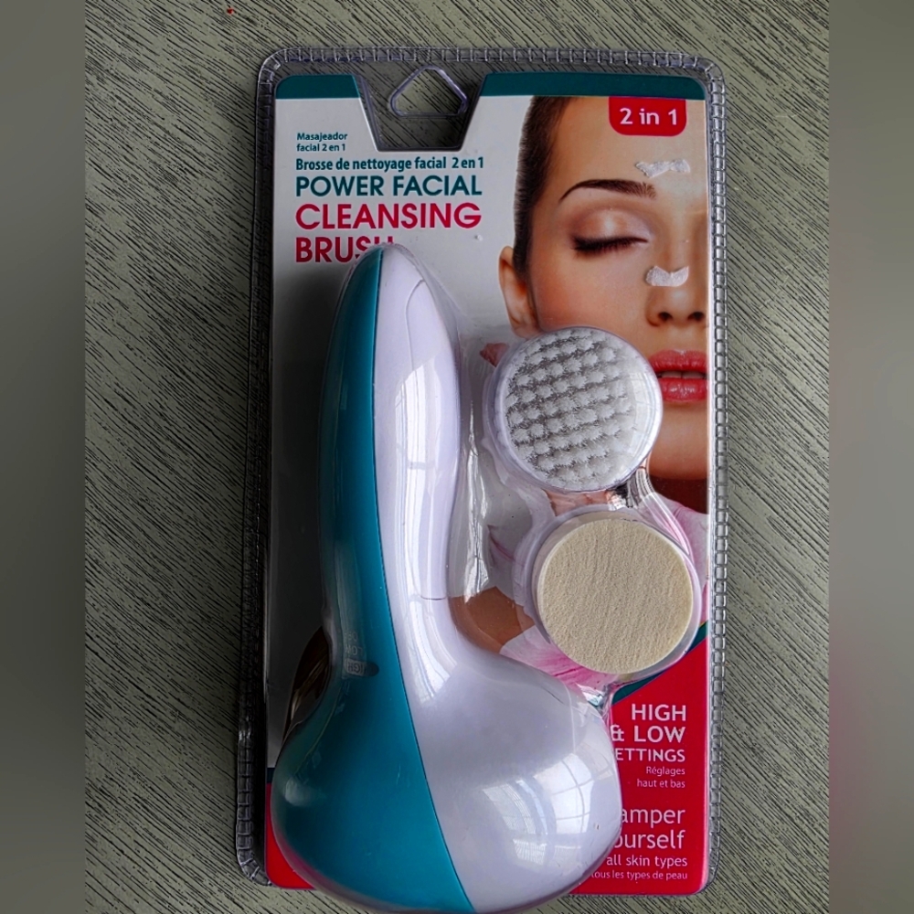Jacent 2-in-1 Power Facial Cleansing Brush NEW SEALED